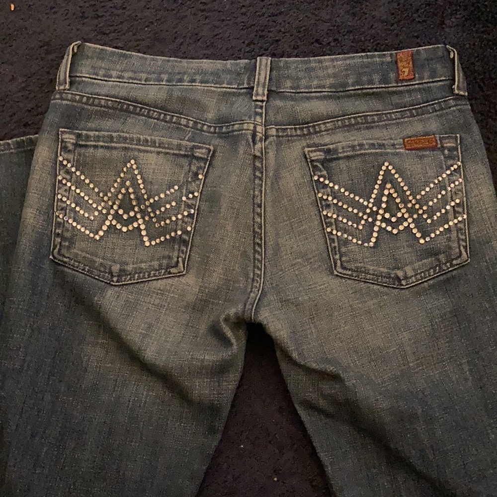 7 for all mankind sz 29 rhinestone jean